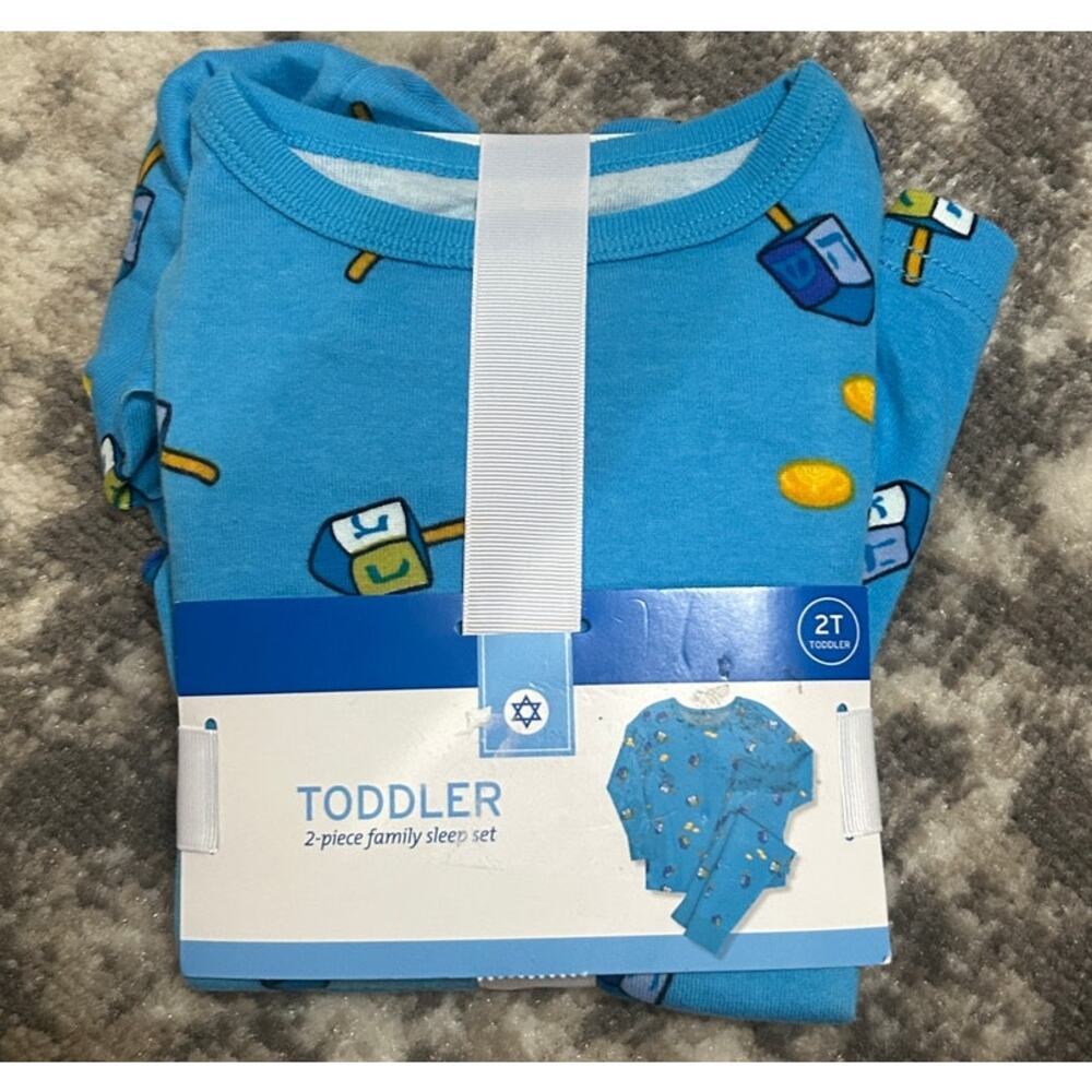 Oeko-Tex  Unisex Toddler Two-Piece Hanukkah Themed Cottom Pajama Set 2t (NEW)